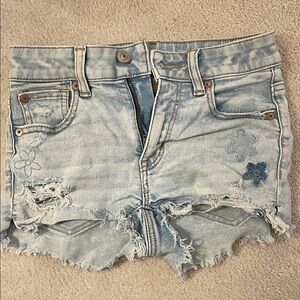 American Eagle Outfitters Light Blue Jean Shorts - size 000
